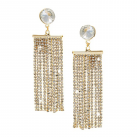 Shining Jewel -By Shivansh Gold-Toned Gold Plated Contemporary Drop Earrings